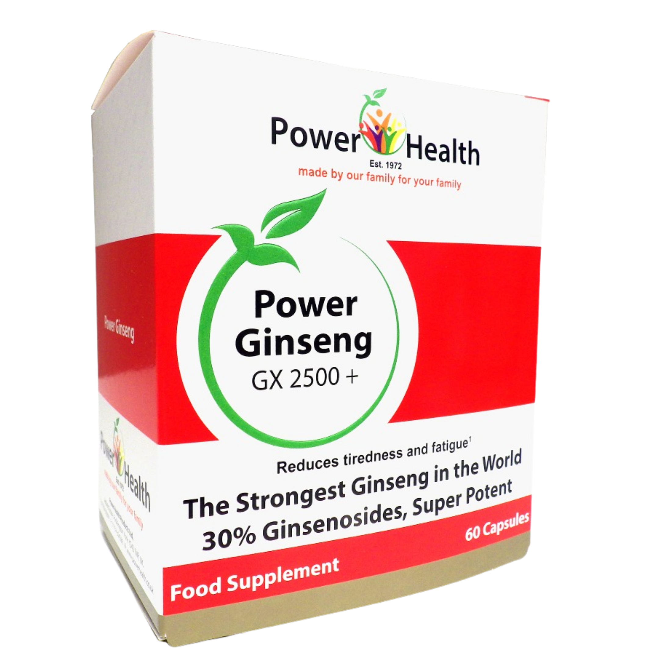 Power Health Power Ginseng GX 2500+ 30's - Super Potent Korean Ginseng Extract 30% Ginsenonides